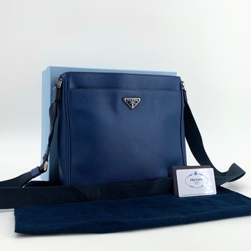 Prada Saffiano Triangle Logo Messenger Bag Crossbody 2vh086 158481748 [P]