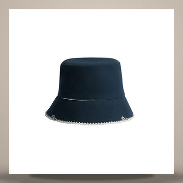 DIOR Teddy Bucket Hat mit schmalem Rand aus Baumwolle in Marineblau 158481943 [P]