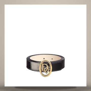 DIOR Umkehrbare Oblique Gürtel Schwarz & Créme Glattes Kalbsleder 25mm 158481978 [P]