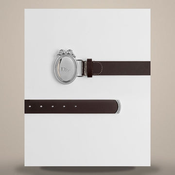 Dior Médalion Belt Brown Smooth Calfskin 30mm 4731PDTOL_H742 158481998 [P]