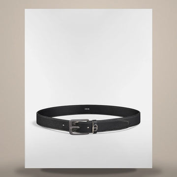 Dior CD Icon Belt Black Grain Calfskin 33mm 158482024 [P]