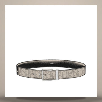 DIOR Gürtel Schwarz Oblique Galaxy Leder 35mm 158482036 [P]
