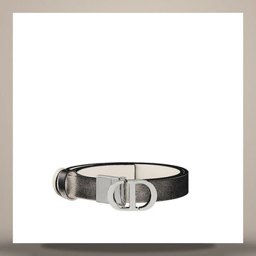 DIOR リバーシブル ベルト ブラック & ラテ スムース カーフレザー 20mm 158482077 [P]