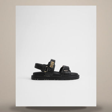 Louis Vuitton Dioract Sandals Black Quilted Calfskin 158482106 [P]