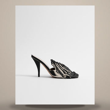 LOUIS VUITTON Aurora Heel Sandalen Schwarz Satin 158482127 [P]