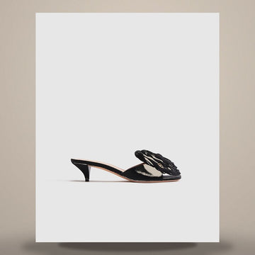 LOUIS VUITTON Aurore Absatzsandalen Schwarz Satin KDO618SAT_S900 158482131 [P]
