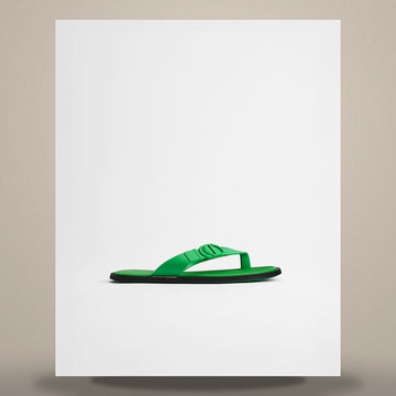 Louis Vuitton Rivage Flat Sandals Green Rubber 158482145 [P]