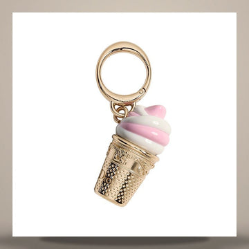 DIOR アトリエデタバックチャームゴールドフィニッシュメタル＆ピンク、ホワイトレジン 158482322 [P]