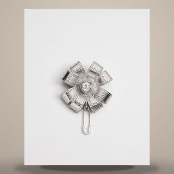 Dior Couture Clover Brooch Silver V1821HOMST_D990 158482367 [P]