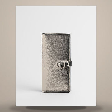 Dior Long Wallet Black Grain Calfskin 158482462 [P]