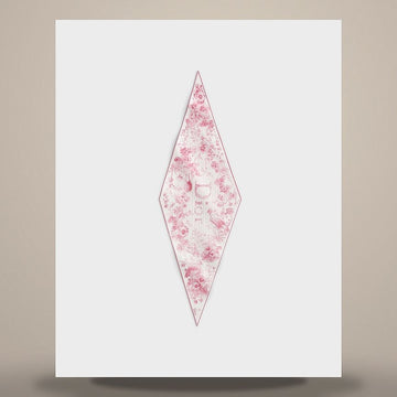 DIOR Riviera Tuiles de Jouy Floral Garden Diamant Schal Weiß & Rosa Seide Twill 158482545 [P]