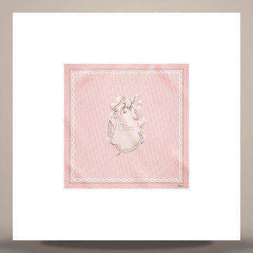Dior Medallion 70 Square Scarf Pink Silk Twill 158482569 [P]