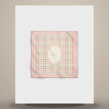 DIOR Bise 70 Quadrat-Schal aus Seiden-Twill in pink-multi 158482613 [P]