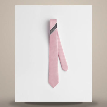 DIOR Regimentale Streifen Krawatte in Pink, Anthrazitgrau und Weißem Seide 158482738 [P]