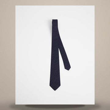 Dior Clover Motif Tie Navy Blue Silk 158482751 [P]
