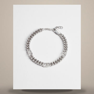 DIOR スリムチェーンリンクブレスレットシルバーフィニッシュブラスB3204HOMMT_D000 158482776 [P]