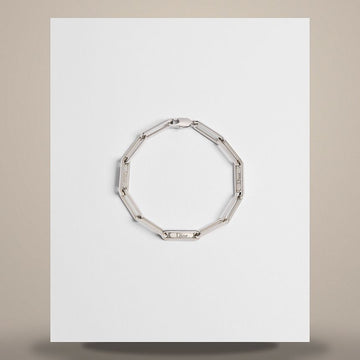 Dior Link Chain Bracelet Silver Finish Brass 158482785 [P]