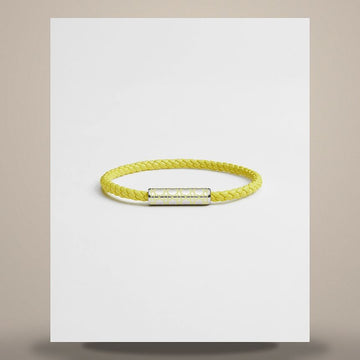 Dior Woven Leather Bracelet Yellow Calfskin & Silver Finish Brass, Yellow Lacquer B3384HOMLE_D008 158482807 [P]