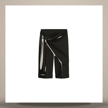 Dior Draped Crop Pants Black Wool 158482925 [P]