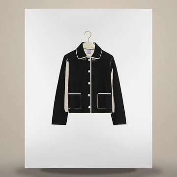 DIOR ジャケット ブラック テクニカル ニット 158482927 [P]