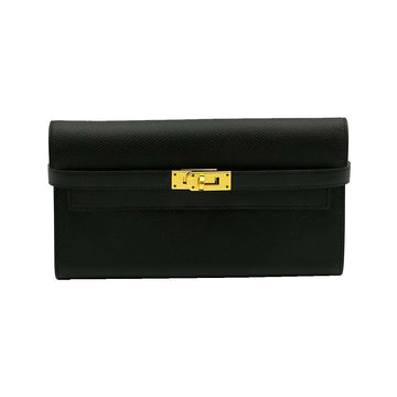 HERMES Schwarze Kelly Pocket Geldbörse 158482946 [P]