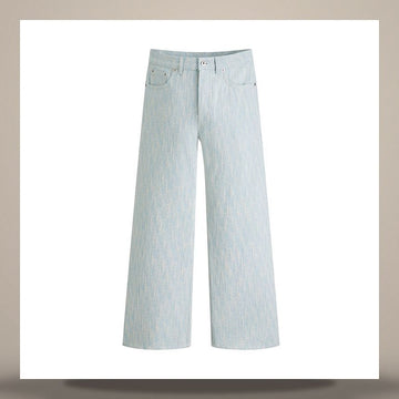 Dior Regular Fit Jeans Light Blue Oblique Washed Cotton Denim 158483049 [P]