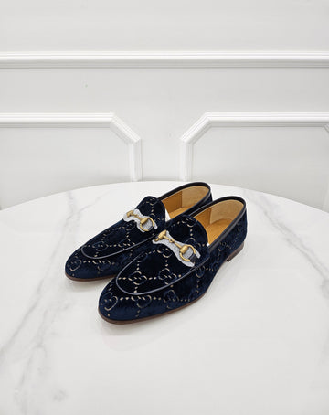 Gucci Men's GG Velvet Jordaan Loafers 430088 8 126543040 [P]