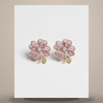 LOUIS VUITTON Blumenklee Ohrringe mit Steinbesatz in Roségold 158495849 [P]