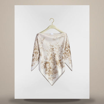 Dior Riviera Toile de Jouy Flower Garden Silk Top White & Beige Silk Twill 158495884 [P]