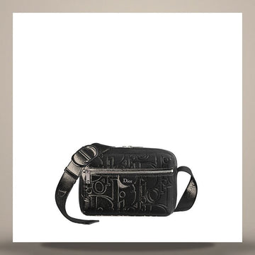 DIOR ライダー ジッパーストラップバッグ ブラック グラビティグレインレザー 1DBPO488MLL_H00N 158495913 [P]