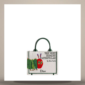 Dior Book Tote Strap Bag Mini Multi Color Book Cover Embroidery (8.3 × 6.3 × 2.6 in) S5584PEUG_M50E 158495953 [P]