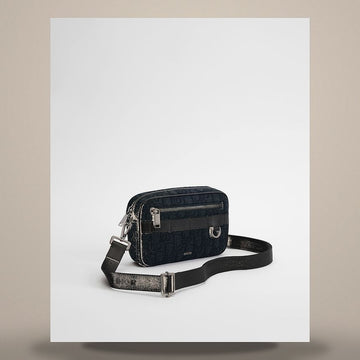 Dior Safari Mini Strap Bag Black Oblique Jacquard 158495957 [P]