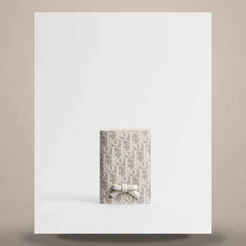Dior Passport Cover Latte & Gray Oblique Jacquard 158496057 [P]