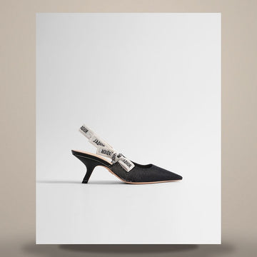 DIOR スリングバックパンプス ブラック テクニカルファブリック KDC200TFL_S900 158496092 [P]
