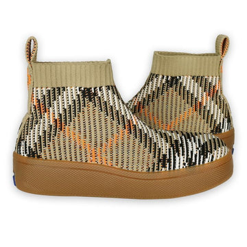 Burberry Kids Vintage Check Knit Mid Boots (Beige) 8099962 127024074 [P]