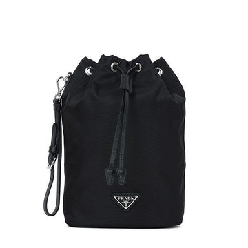 Prada Black Triangle Logo Re-Nylon Bucket Pouch 158496303 [P]