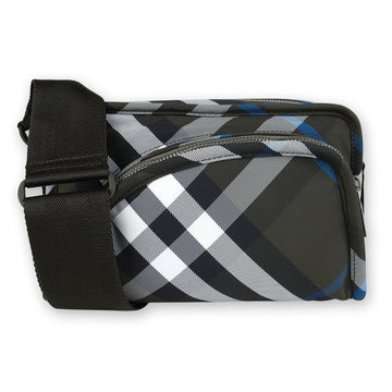 Burberry Men's Check Shield Messenger Bag (Khaki) 8091884 122647800 [P]
