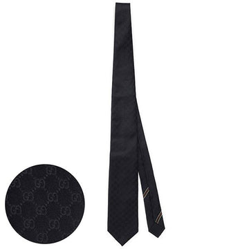 GUCCI Schwarze GG Seidenkrawatte 456520 4B002 1000 158496451 [P]