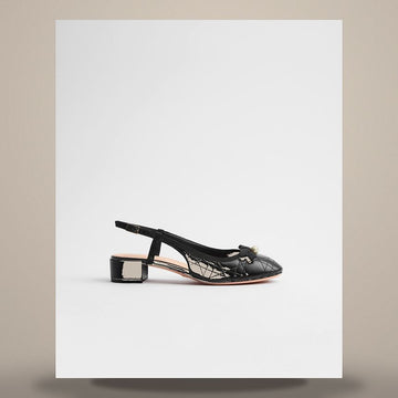 DIOR Ballet Slingback Pumps Schwarz Gequiltetes Kalbsleder KDB968CQC_S900 158496499 [P]