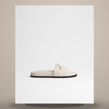 Dior Quilted Lambskin Slide in White KCO603CQL_S03W 158496960 [P]