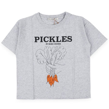 BOBO CHOSES キッズ バンチ オブ ベジタブル 半袖(グレー) B126AC010 041 153768119 [P]