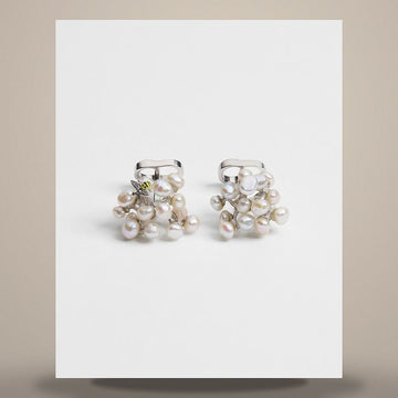 Dior Flower Bee Cufflinks Silver, Freshwater Pearl, Yellow & Black Lacquer C0224HOMST_D991 158497227 [P]