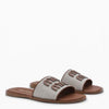 Miu Miu Canvas and Leather Slide 156799891 [P]