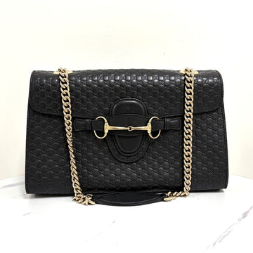 GUCCI Mikro Shima Emily Ketten Schultertasche Schwarz (449635) 158497953 [P]
