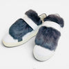 MONCLER ホワイトレザーファーベルクロスニーカー 158500363 [P]