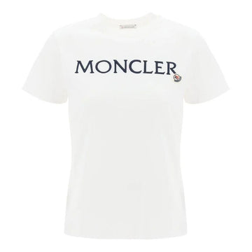 MONCLER Logo Stickerei T-Shirt Weiß 8C000 06 829HP 037 76271515 [P]