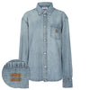 MIU MIU Helle blaue Chambray Denim Hemd 158500428 [P]