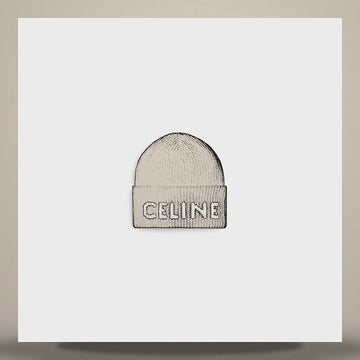 CELINE Beanie - Wolle Kaschmir Schwarz / Weiß AA0H92I93.38AO 158500672 [P]
