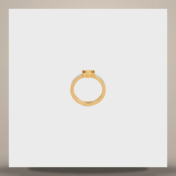 Celine Triomphe Ring - Enamel & Gold Finished Brass Light Blue/Gold 461NL6BRE.GAY7 158500740 [P]