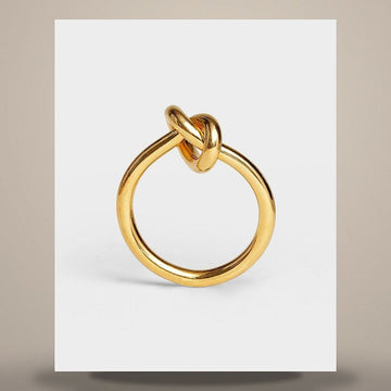 Celine Note Ring - Brass Gold 46N636BRA.35OR 158501126 [P]